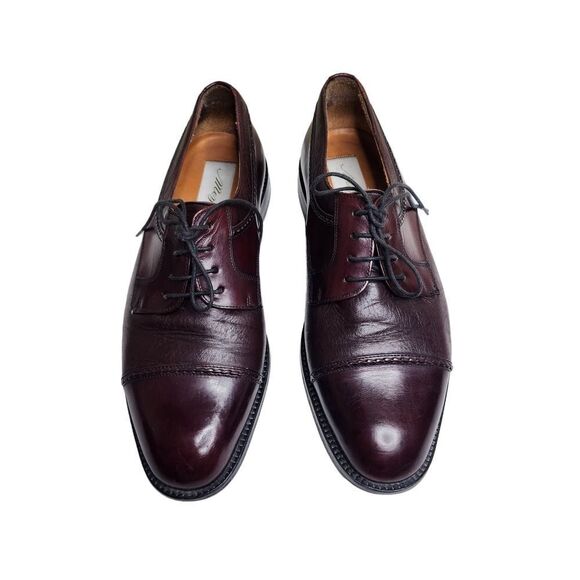 Mezlan mens maroon leather lace up dressy oxfords shoe Size 8.5 main image 12